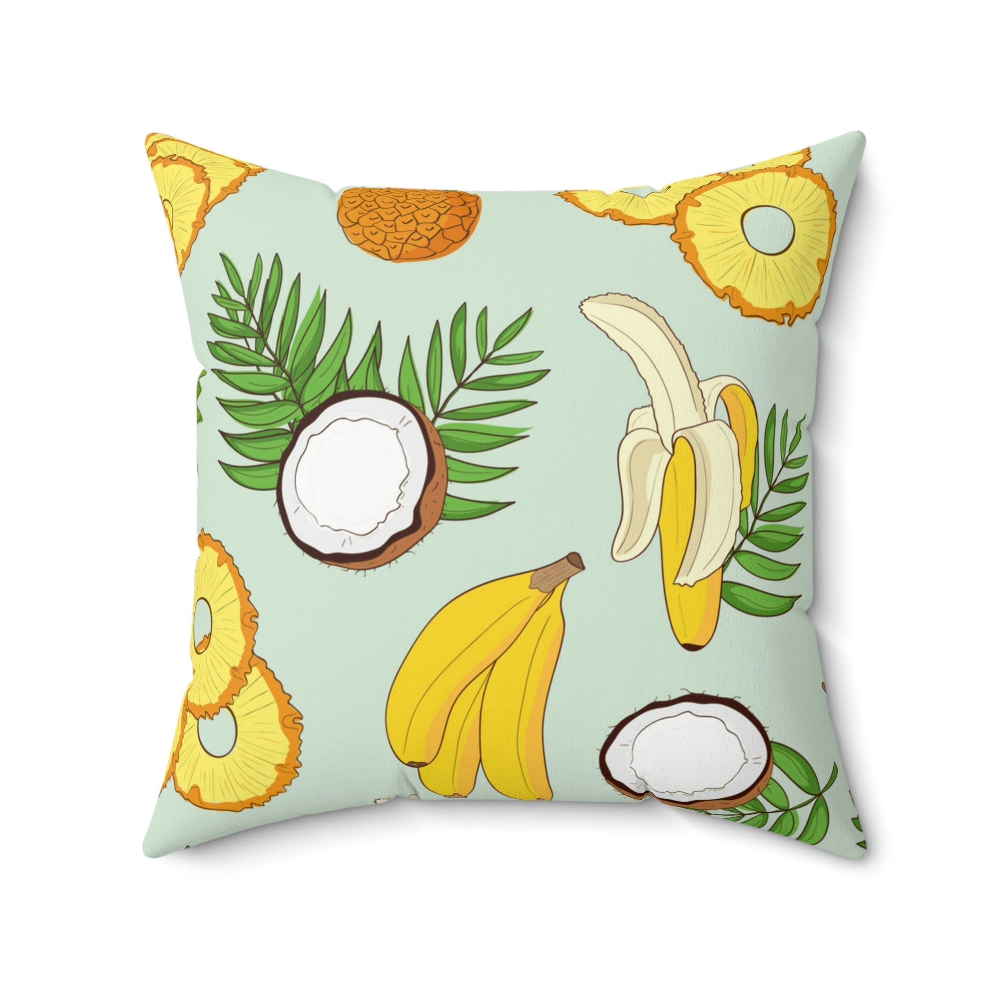 Pina Colada Recipe Square Pillow Home Decor Pink Sweetheart