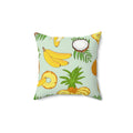 Pina Colada Recipe Square Pillow - Pink Sweetheart