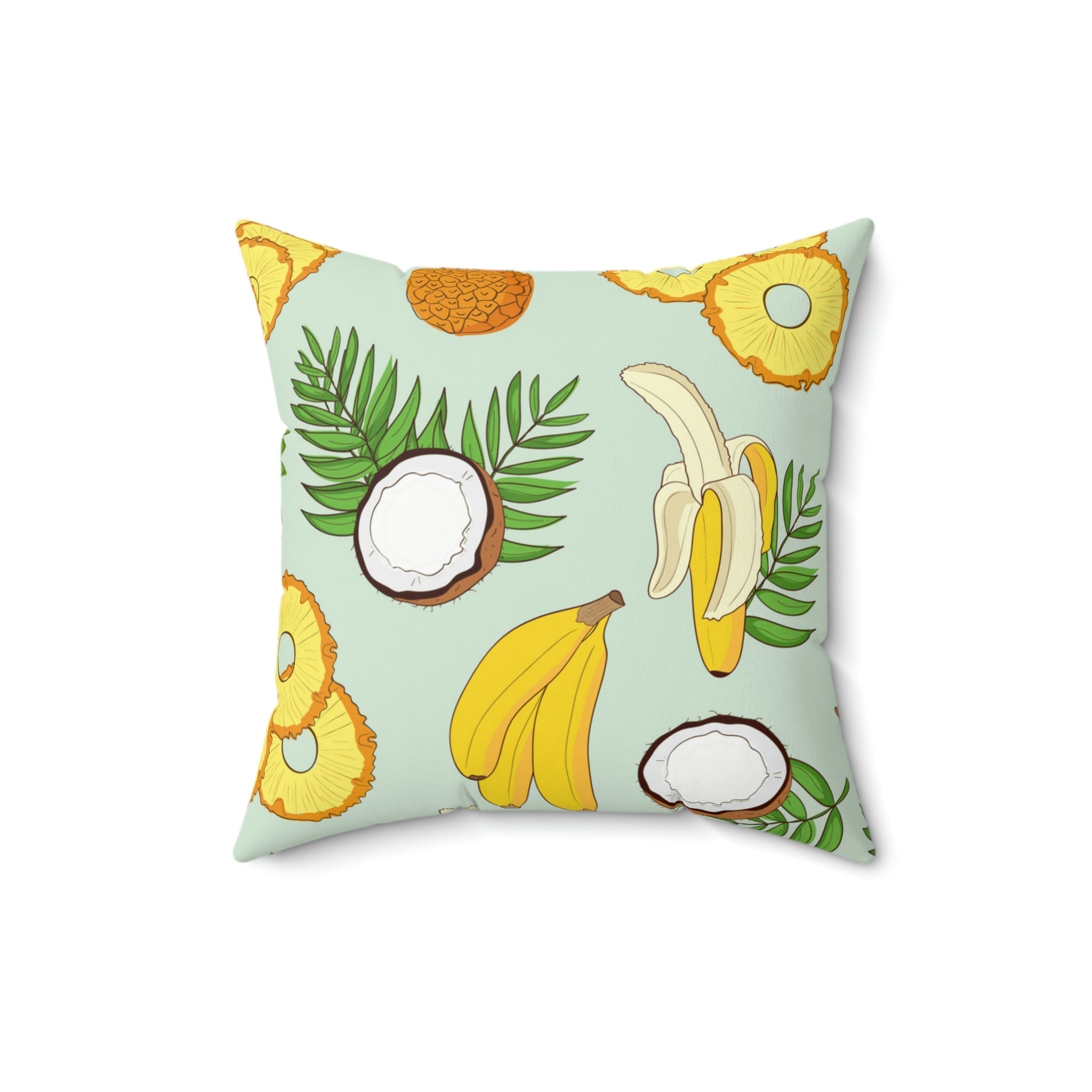 Pina Colada Recipe Square Pillow Home Decor Pink Sweetheart