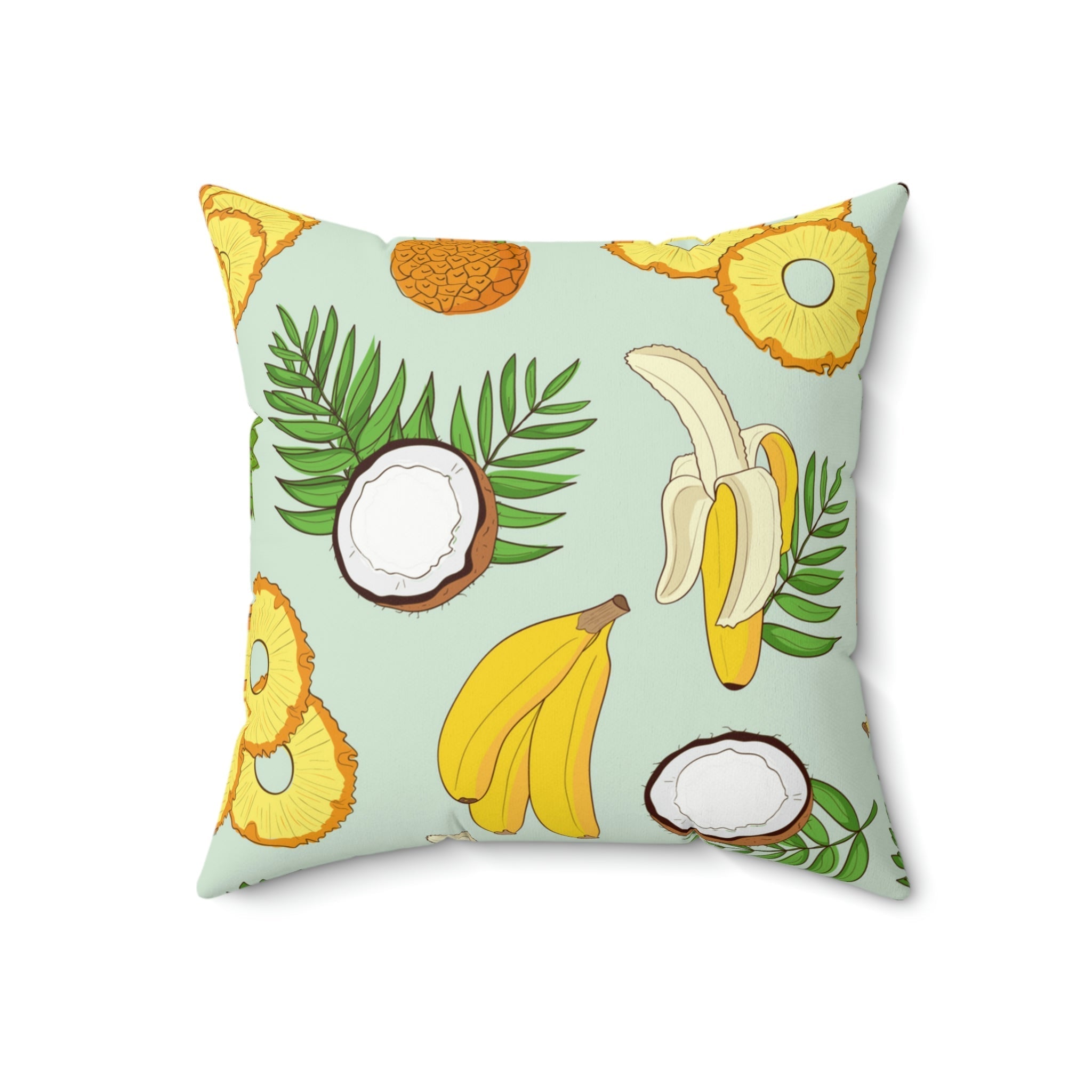 Pina Colada Recipe Square Pillow Home Decor Pink Sweetheart