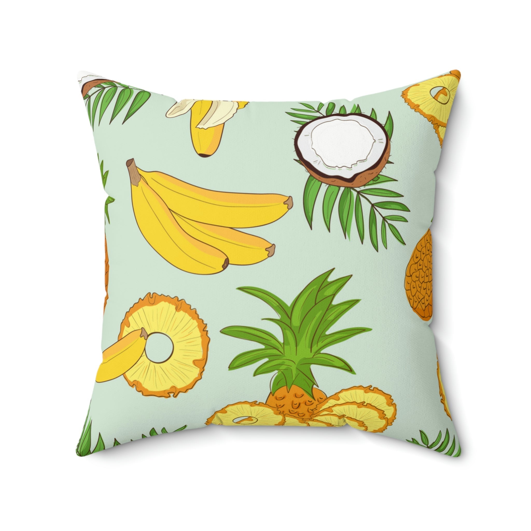 Pina Colada Recipe Square Pillow Home Decor Pink Sweetheart
