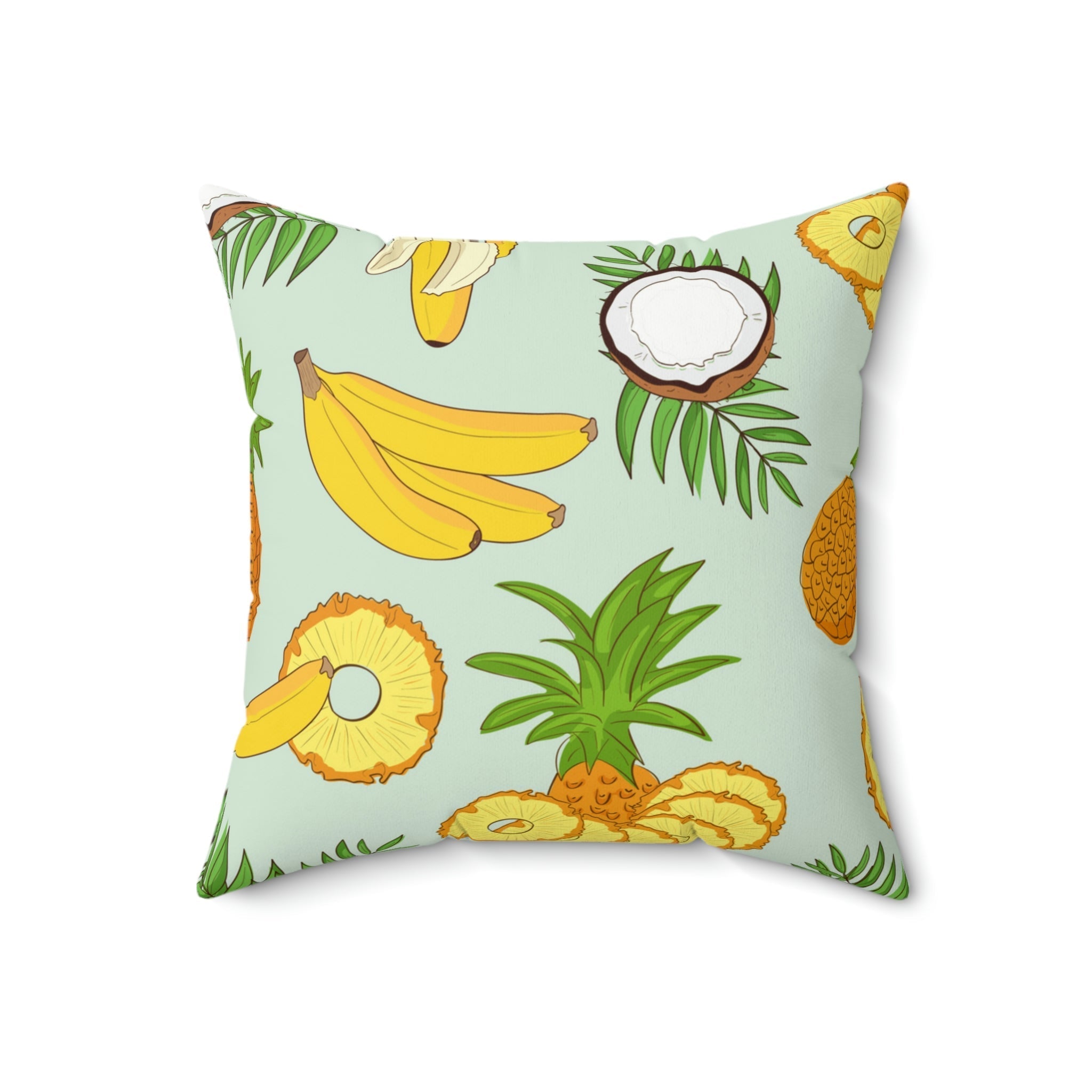 Pina Colada Recipe Square Pillow Home Decor Pink Sweetheart