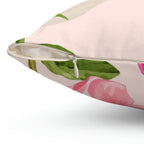 Pink Blooming Peony Square Pillow Home Decor Pink Sweetheart