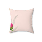 Pink Blooming Peony Square Pillow Home Decor Pink Sweetheart