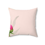 Pink Blooming Peony Square Pillow Home Decor Pink Sweetheart