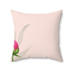 Pink Blooming Peony Square Pillow Home Decor Pink Sweetheart