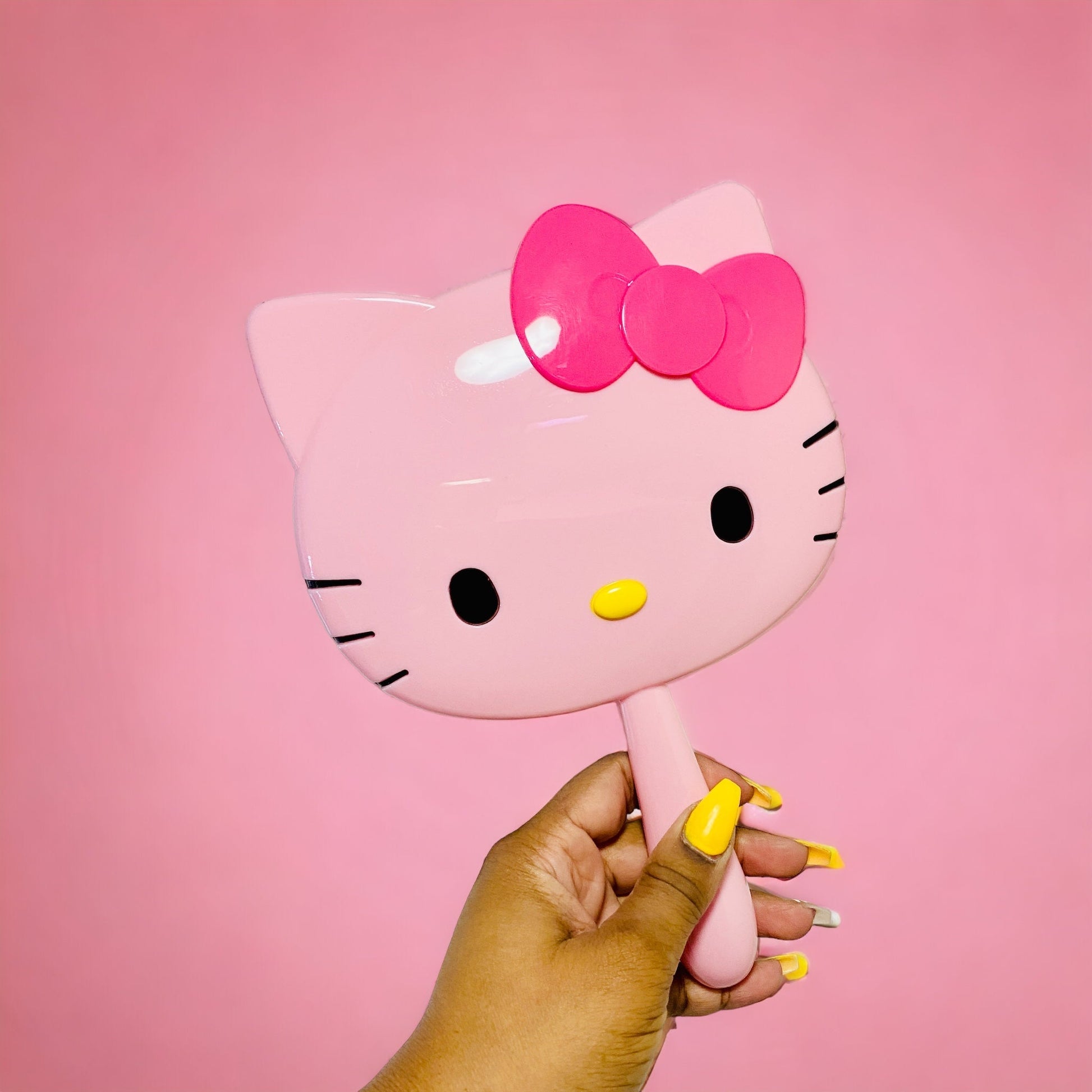 Pink Handheld Hello Kawaii Kitty Mirror