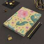 Pink Little Flower Hardcover Matte Journal Paper products Pink Sweetheart