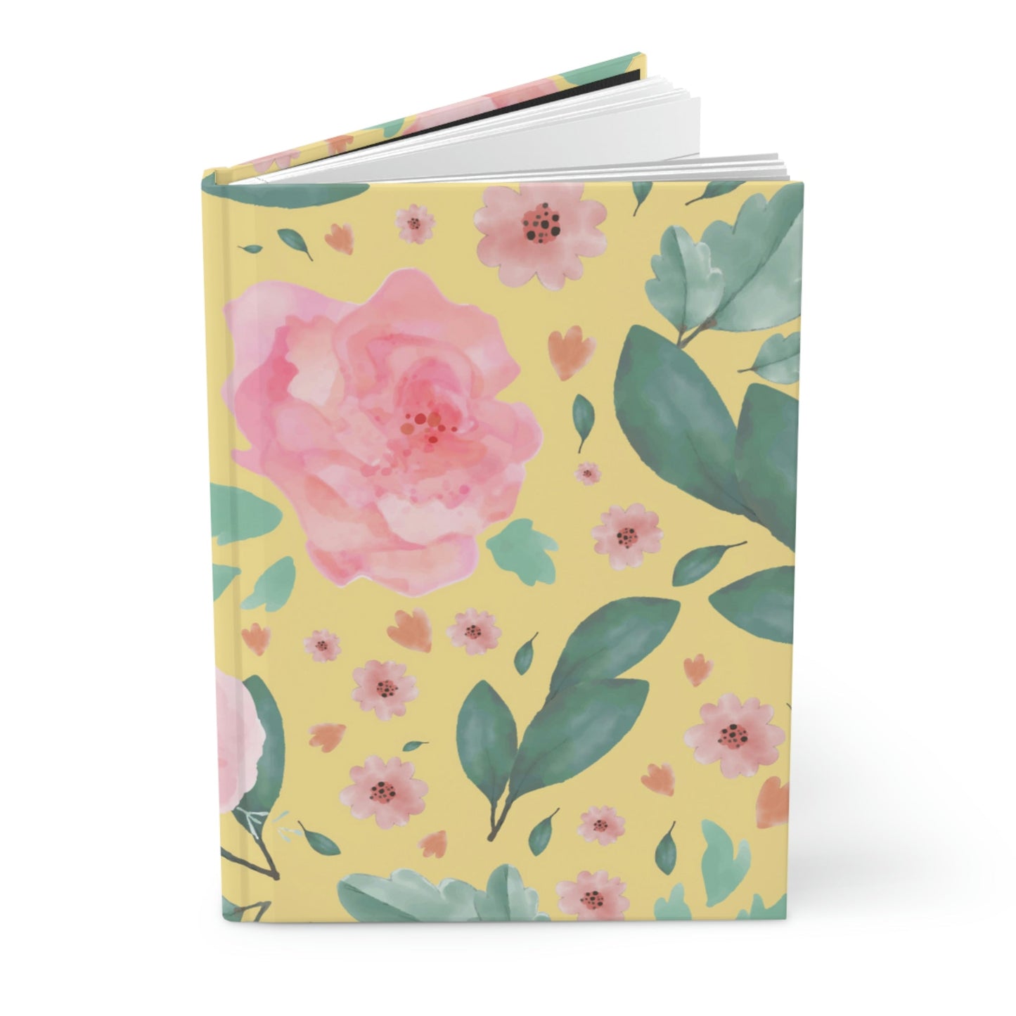 Pink Little Flower Hardcover Matte Journal Paper products Pink Sweetheart