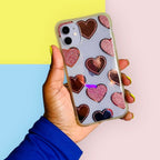 Pink Metallic Hearts iPhone 11 Phone Case PREOWNED  Pink Sweetheart