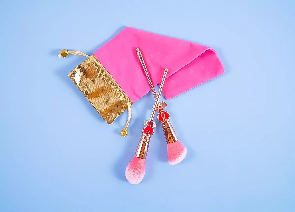 Pink Sakura Sailor Moon Anime Makeup Brush Set Makeup Brushes Pink Sweetheart