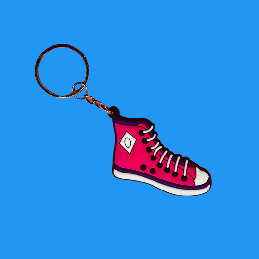 Pink Sneaker Character Rubber Keychain Charm Keychains Pink Sweetheart
