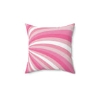 Pink Strawberry Swirl Square Pillow Home Decor Pink Sweetheart
