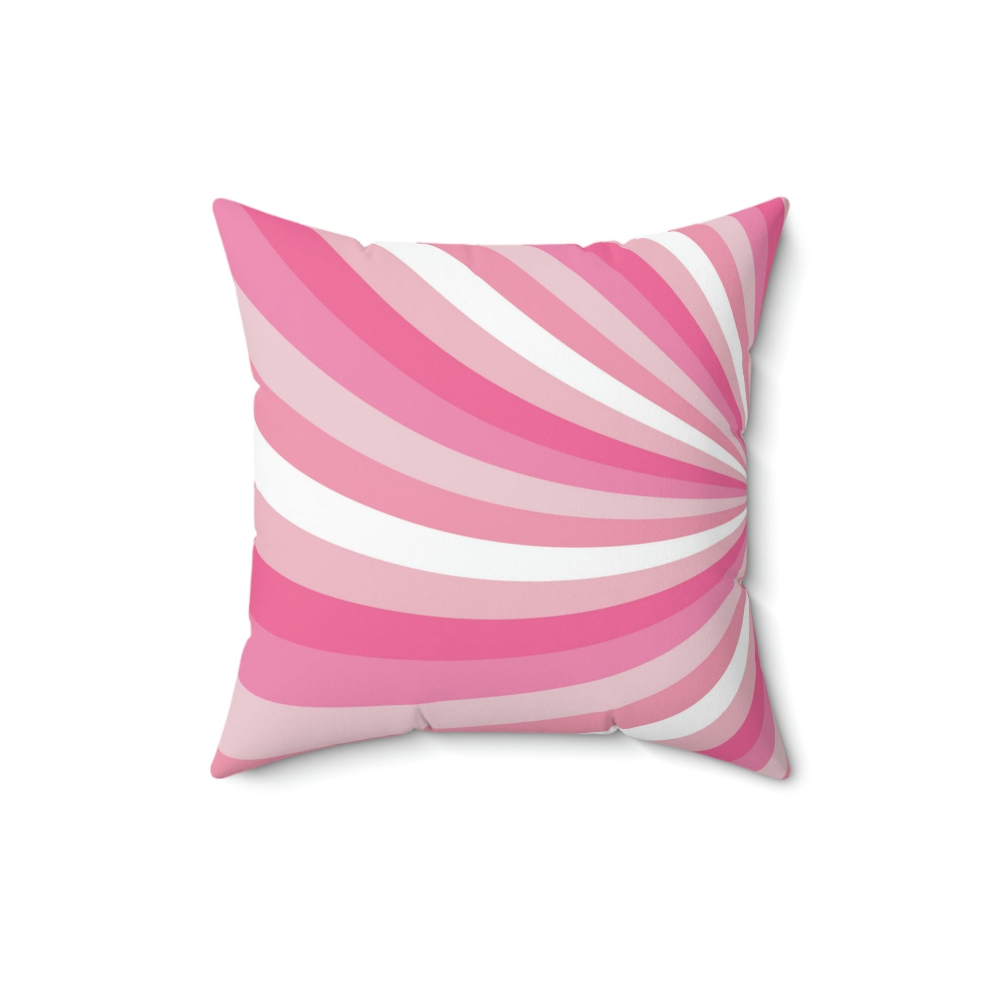 Pink Strawberry Swirl Square Pillow Home Decor Pink Sweetheart