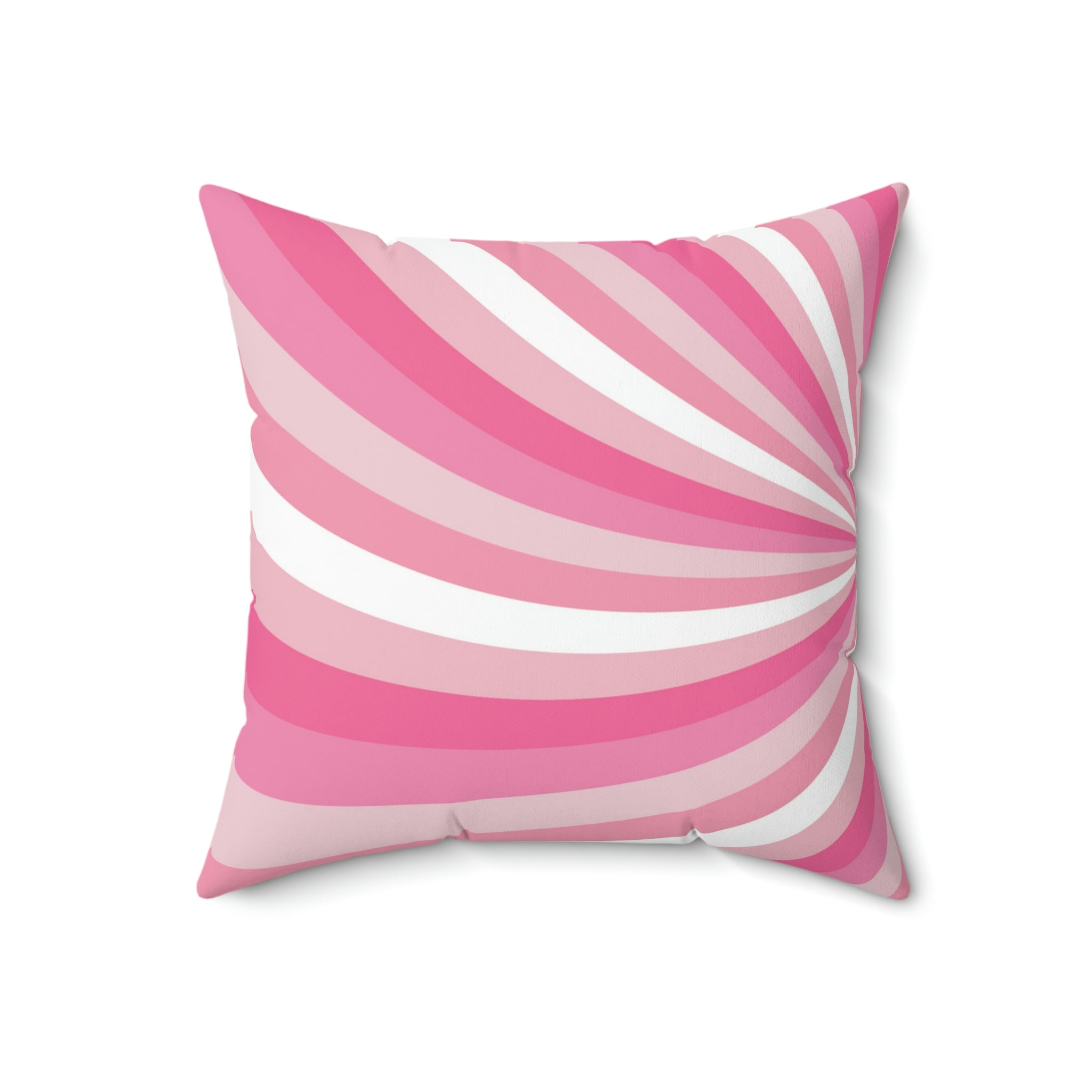 Pink Strawberry Swirl Square Pillow Home Decor Pink Sweetheart