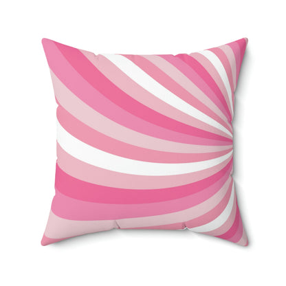 Pink Strawberry Swirl Square Pillow Home Decor Pink Sweetheart