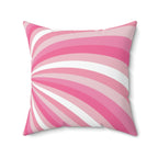 Pink Strawberry Swirl Square Pillow Home Decor Pink Sweetheart