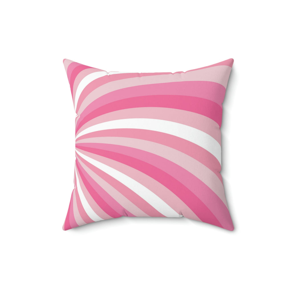 Pink Strawberry Swirl Square Pillow Home Decor Pink Sweetheart