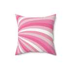 Pink Strawberry Swirl Square Pillow Home Decor Pink Sweetheart