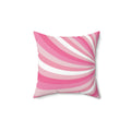 Pink Strawberry Swirl Square Pillow - Pink Sweetheart