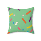 Pistachio Birthday Cake Square Pillow Home Decor Pink Sweetheart