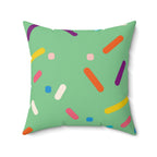 Pistachio Birthday Cake Square Pillow Home Decor Pink Sweetheart