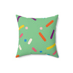 Pistachio Birthday Cake Square Pillow Home Decor Pink Sweetheart