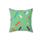 Pistachio Birthday Cake Square Pillow Home Decor Pink Sweetheart
