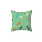 Pistachio Birthday Cake Square Pillow Home Decor Pink Sweetheart