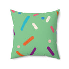 Pistachio Birthday Cake Square Pillow Home Decor Pink Sweetheart