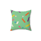 Pistachio Birthday Cake Square Pillow Home Decor Pink Sweetheart