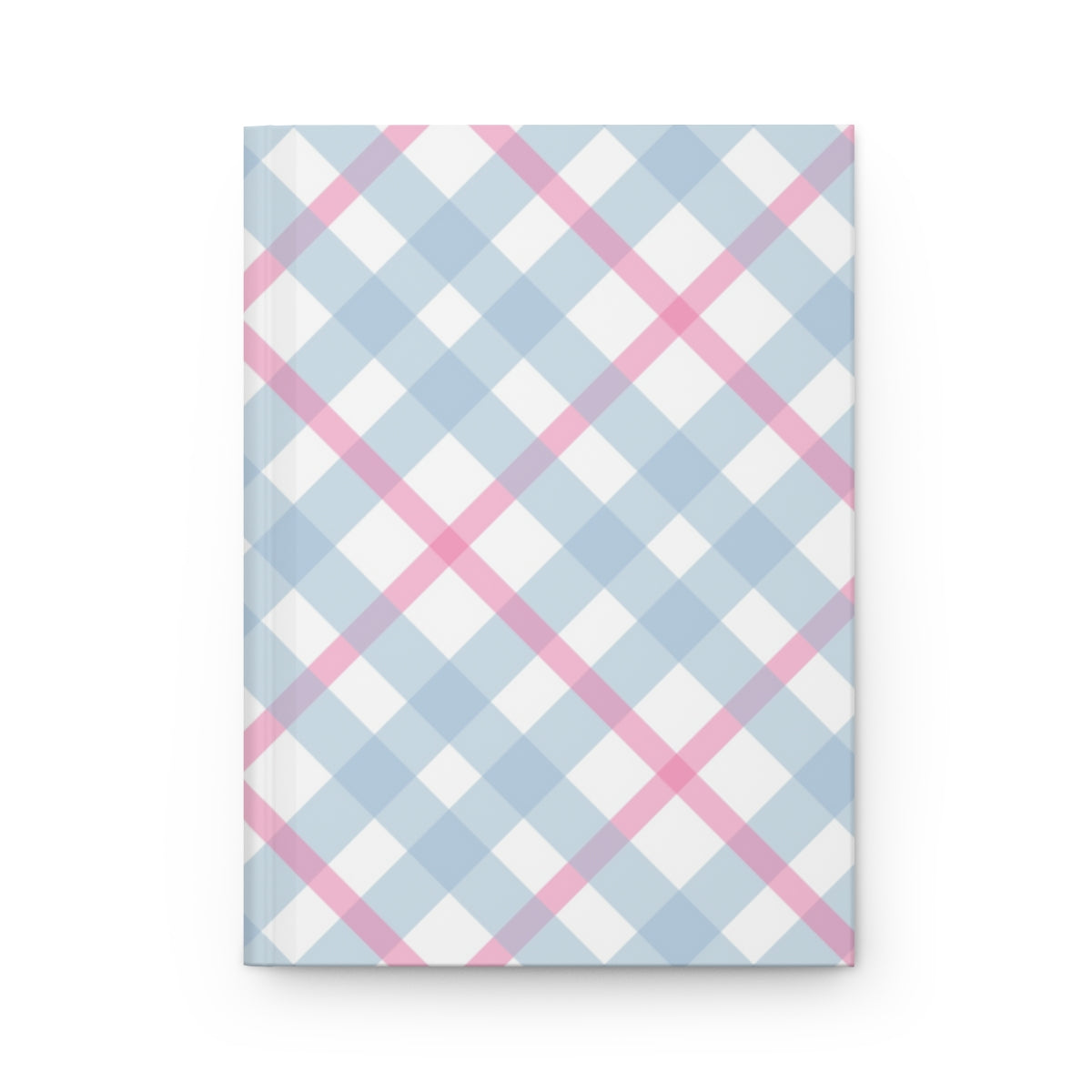 Plaid Gingham Hardcover Matte Journal Paper products Pink Sweetheart