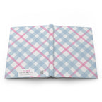 Plaid Gingham Hardcover Matte Journal Paper products Pink Sweetheart