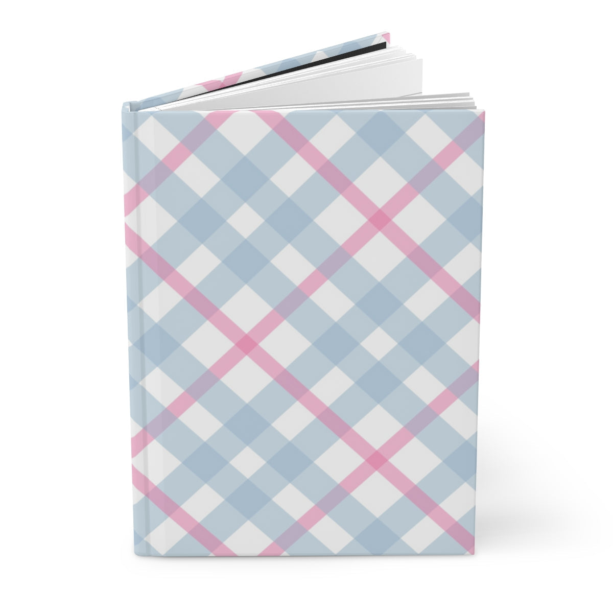 Plaid Gingham Hardcover Matte Journal Paper products Pink Sweetheart