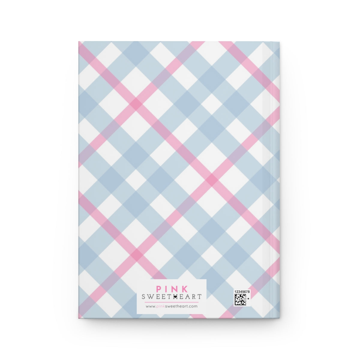 Plaid Gingham Hardcover Matte Journal Paper products Pink Sweetheart