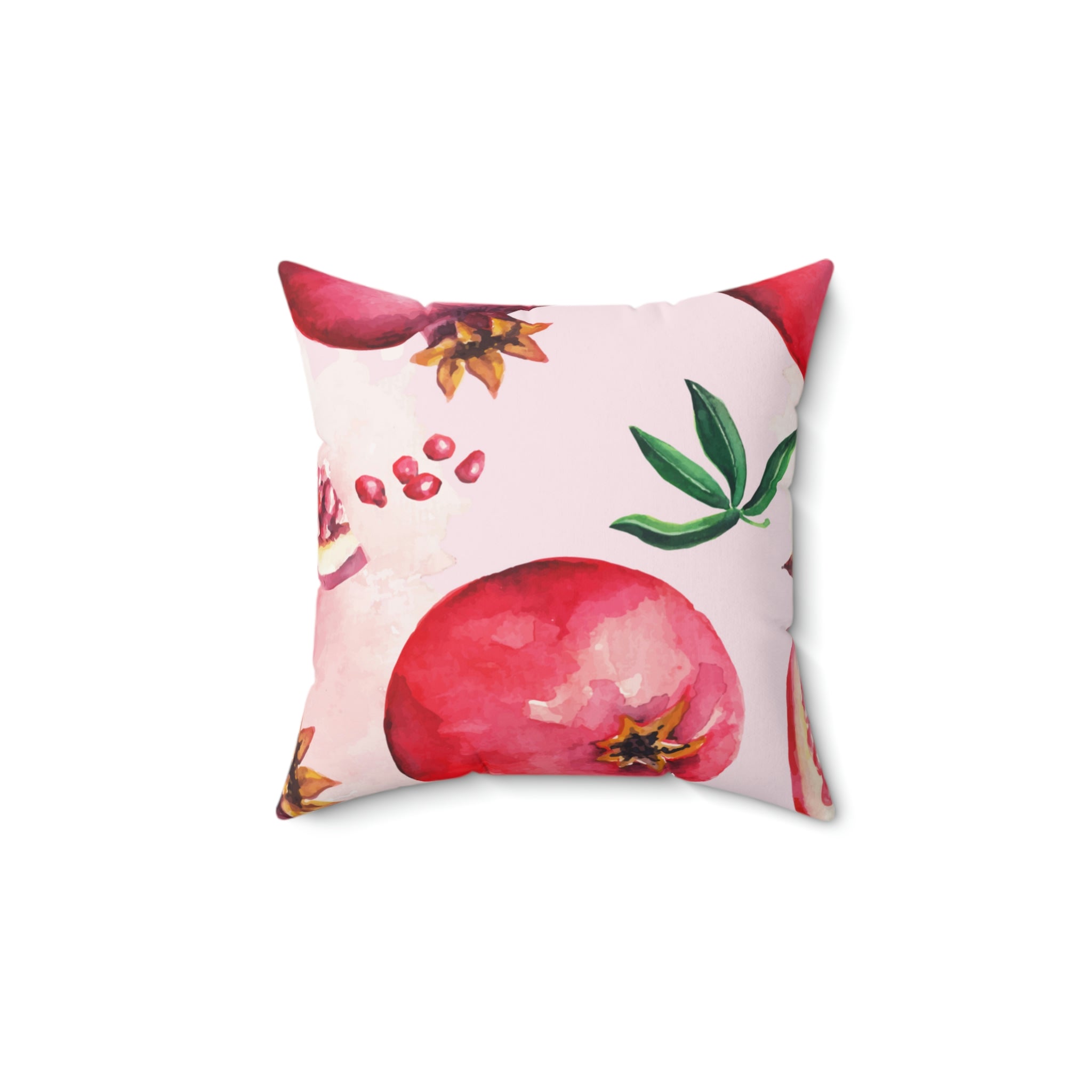 Pomegranate Square Pillow Home Decor Pink Sweetheart