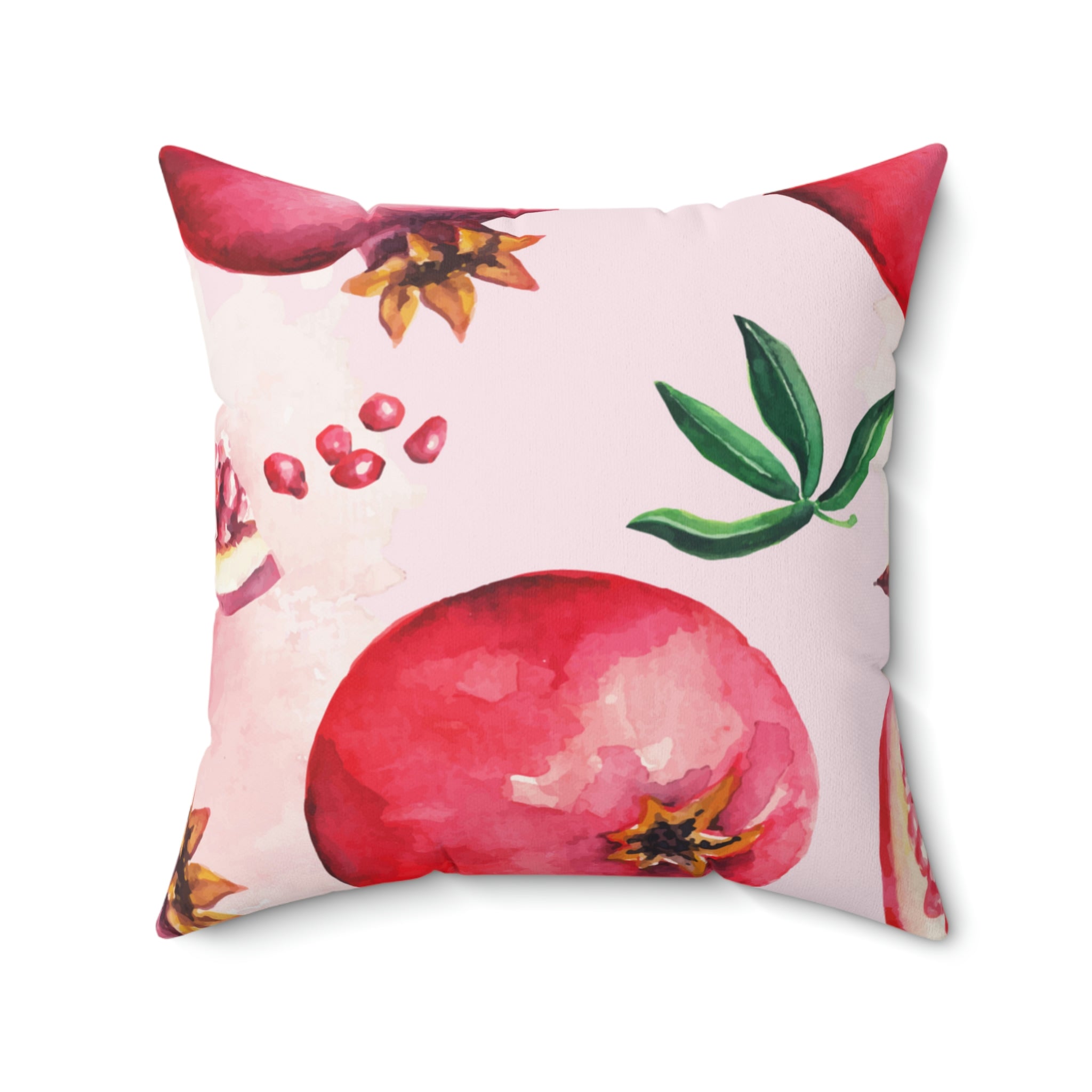 Pomegranate Square Pillow Home Decor Pink Sweetheart