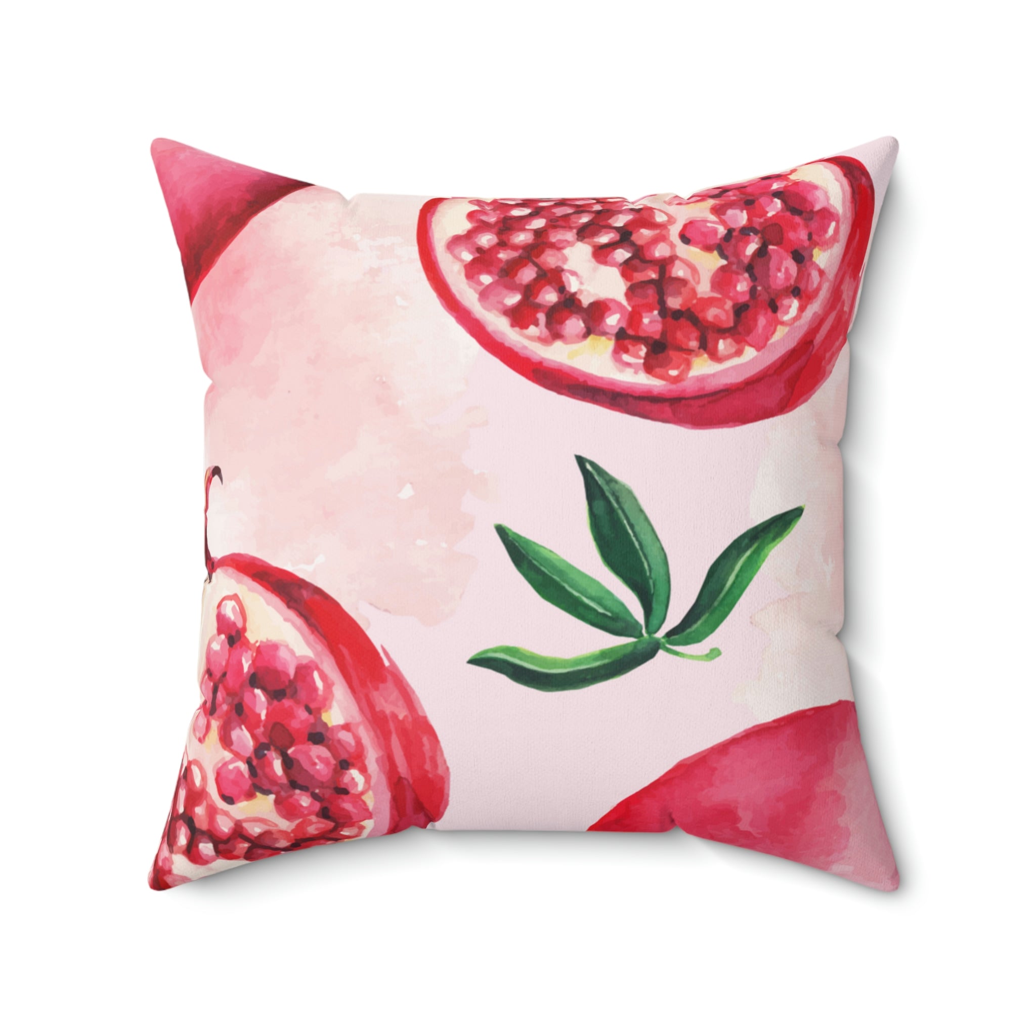 Pomegranate Square Pillow Home Decor Pink Sweetheart