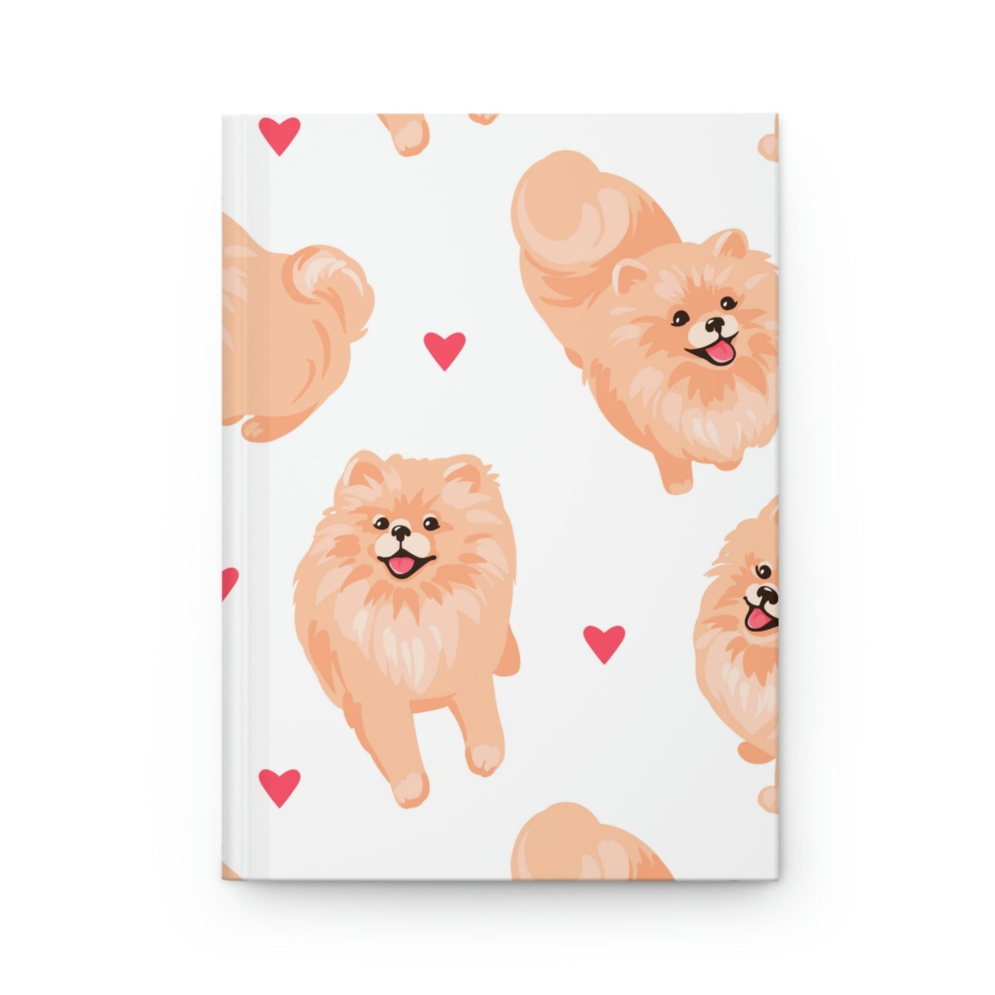 Pomeranian Love Hardcover Matte Journal Paper products Pink Sweetheart