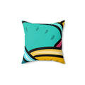 Pop Art Icon Square Pillow - Pink Sweetheart