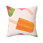 Popsicle Variety Pack Square Pillow Home Decor Pink Sweetheart
