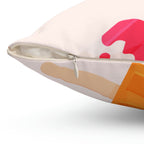 Popsicle Variety Pack Square Pillow Home Decor Pink Sweetheart