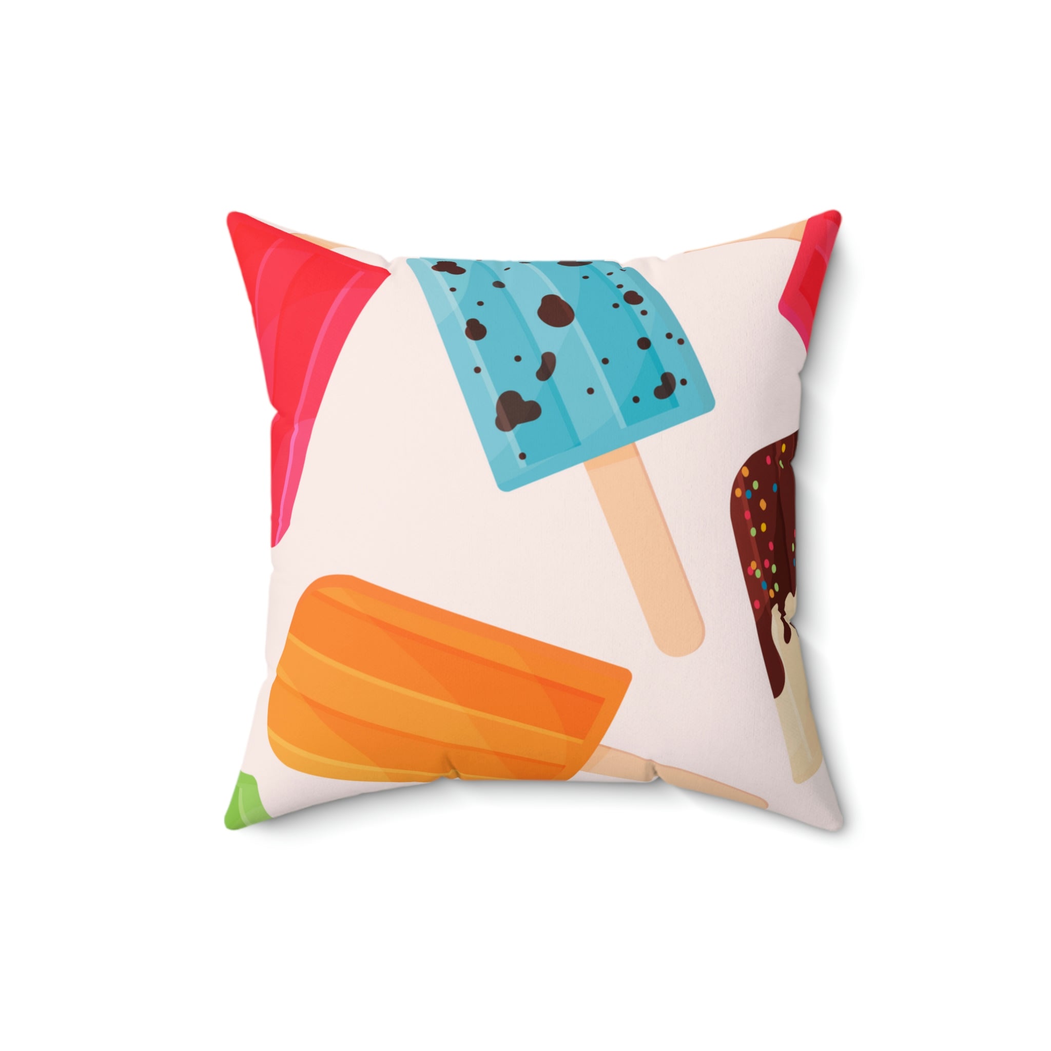 Popsicle Variety Pack Square Pillow Home Decor Pink Sweetheart