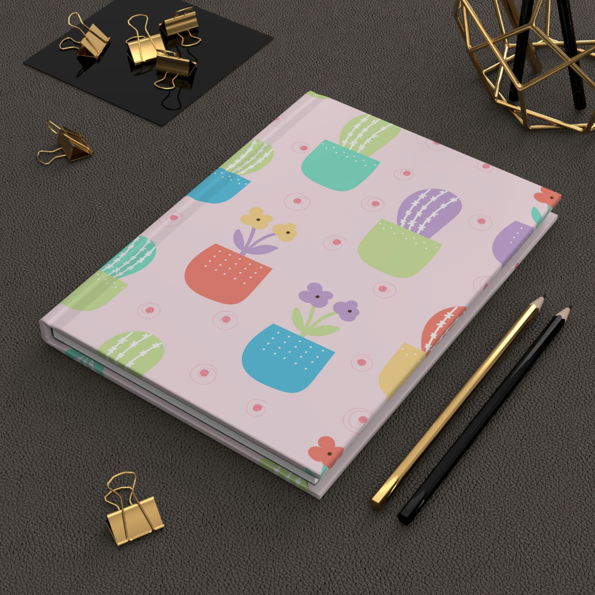 Potted Planted Hardcover Matte Journal Paper products Pink Sweetheart