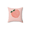 Pretty As a Peach Square Pillow - Pink Sweetheart