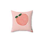 Pretty As a Peach Square Pillow Home Decor Pink Sweetheart