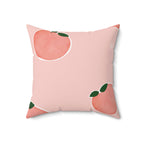 Pretty As a Peach Square Pillow Home Decor Pink Sweetheart