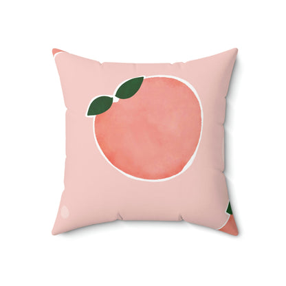 Pretty As a Peach Square Pillow Home Decor Pink Sweetheart