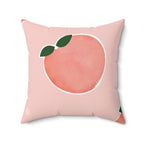 Pretty As a Peach Square Pillow Home Decor Pink Sweetheart