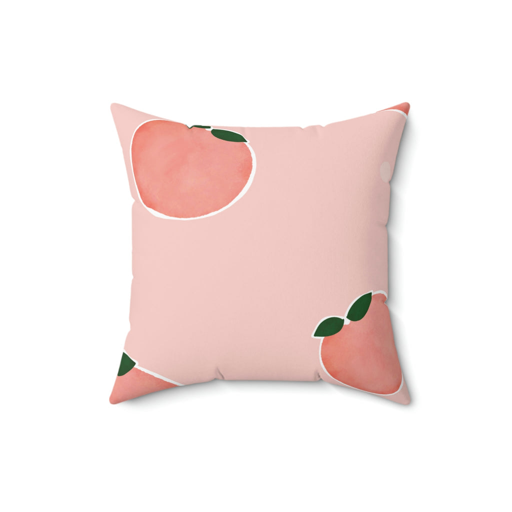 Pretty As a Peach Square Pillow Home Decor Pink Sweetheart